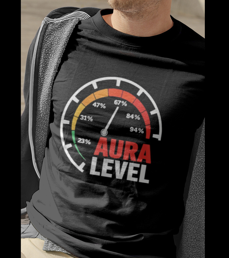 Aura Level Percentage Gauge 23% 31% 67% 84% 94% T-Shirt
