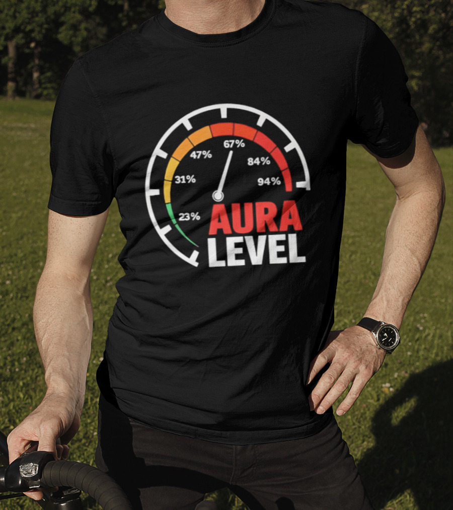 Aura Level Percentage Gauge 23% 31% 67% 84% 94% T-Shirt
