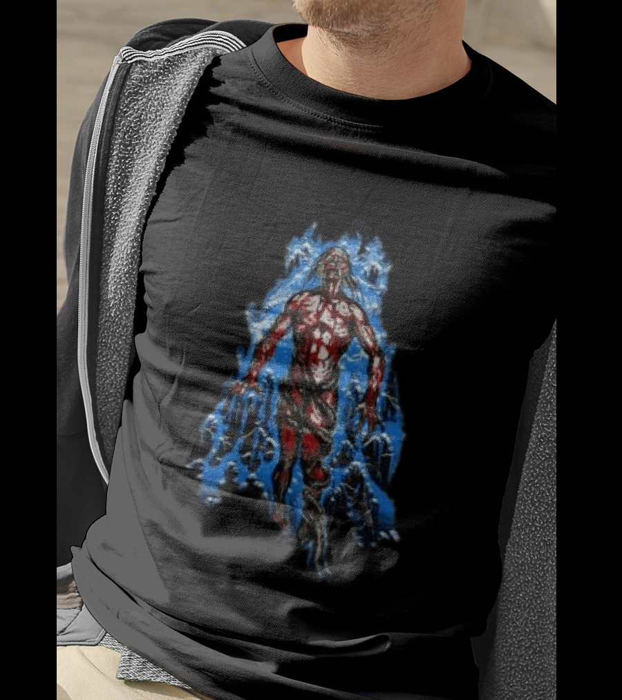 Evilgreed 200 Stab Wounds Lowest Form Bloodied Figure T-Shirt