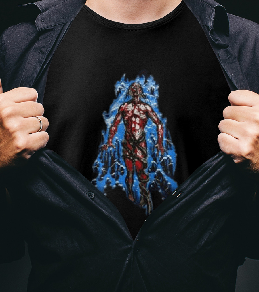 Evilgreed 200 Stab Wounds Lowest Form Bloodied Figure T-Shirt