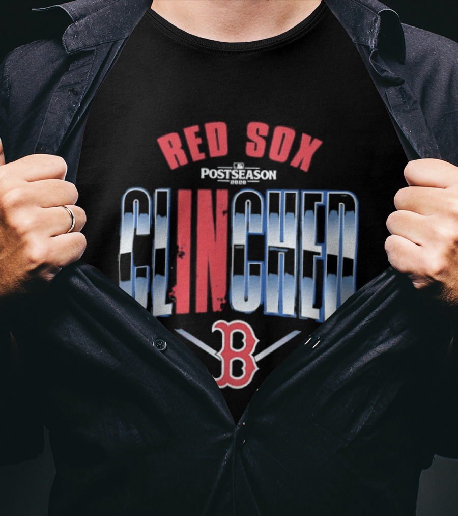 Boston Red Sox MLB Postseason Clinched 2026 Red Blue Baseball Team T-Shirt