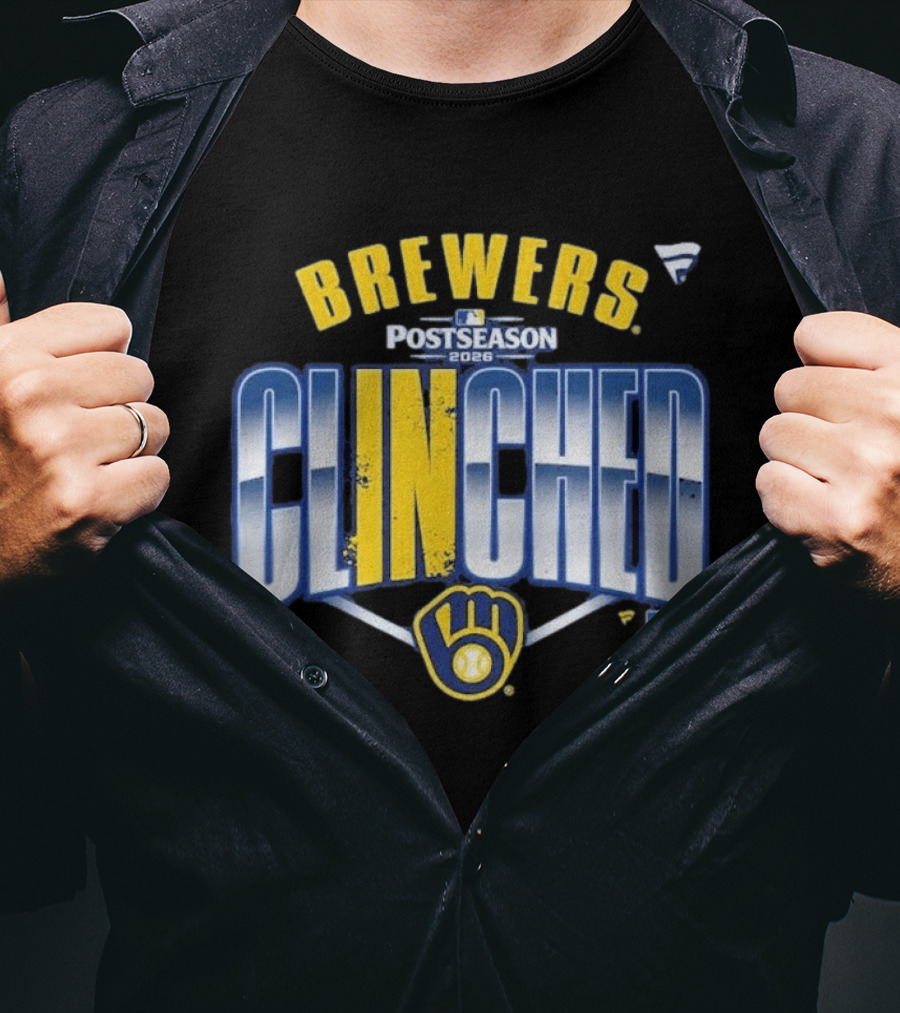 Brewers Postseason 2026 Clinched Locker Room T-Shirt