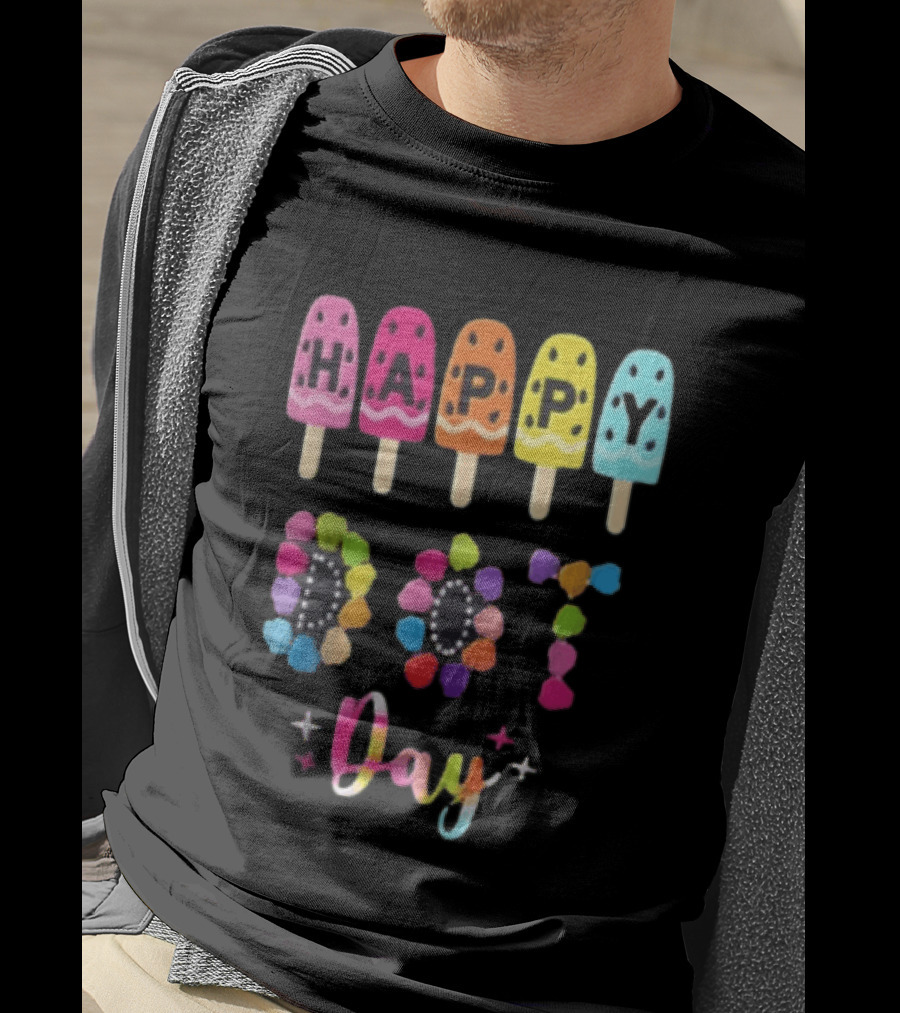 Happy Dot Day Popsicle Colorful Celebration T-Shirt
