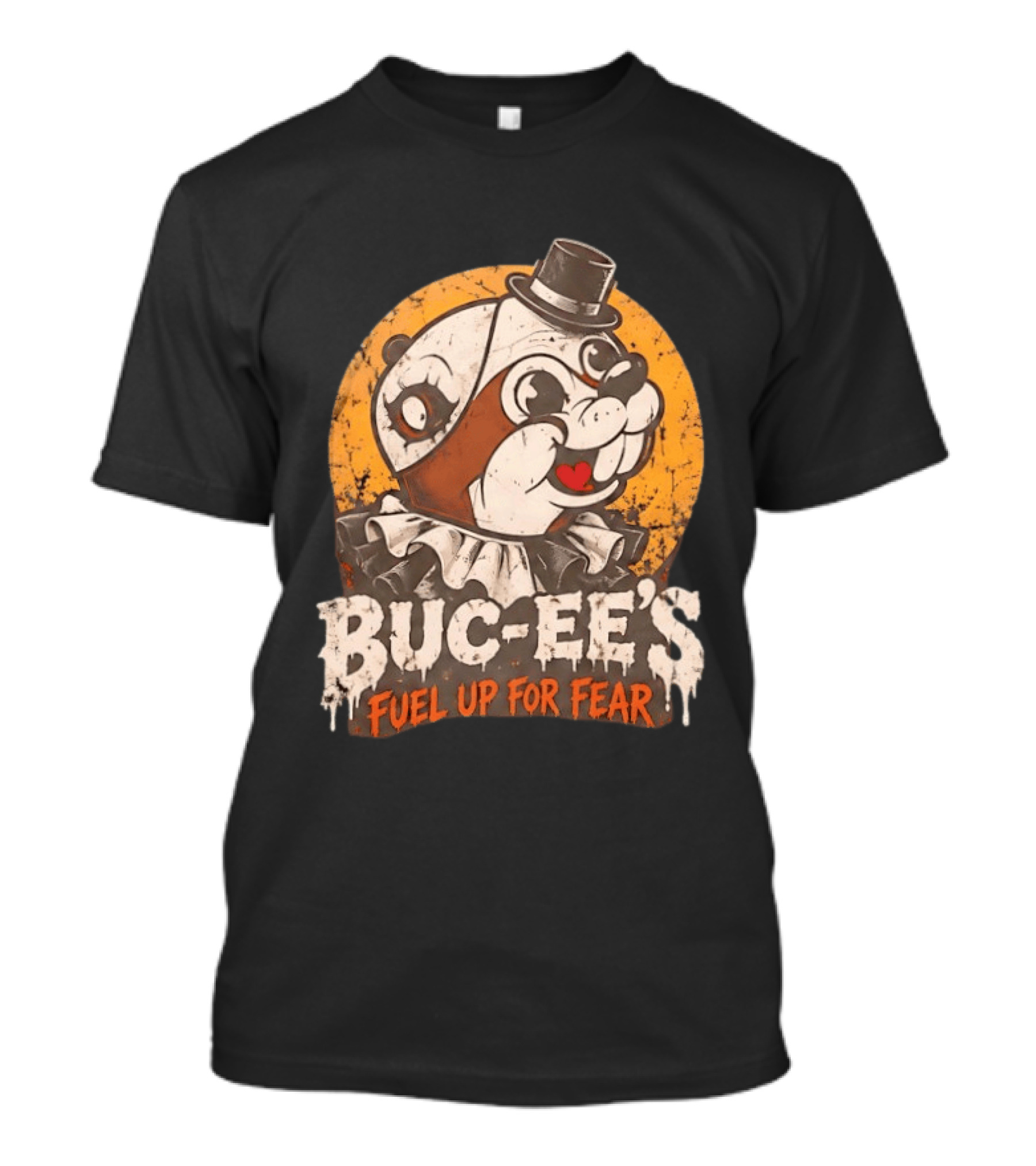 Buc Ee's Fuel Up For Fear Halloween Creepy Clown T-Shirt