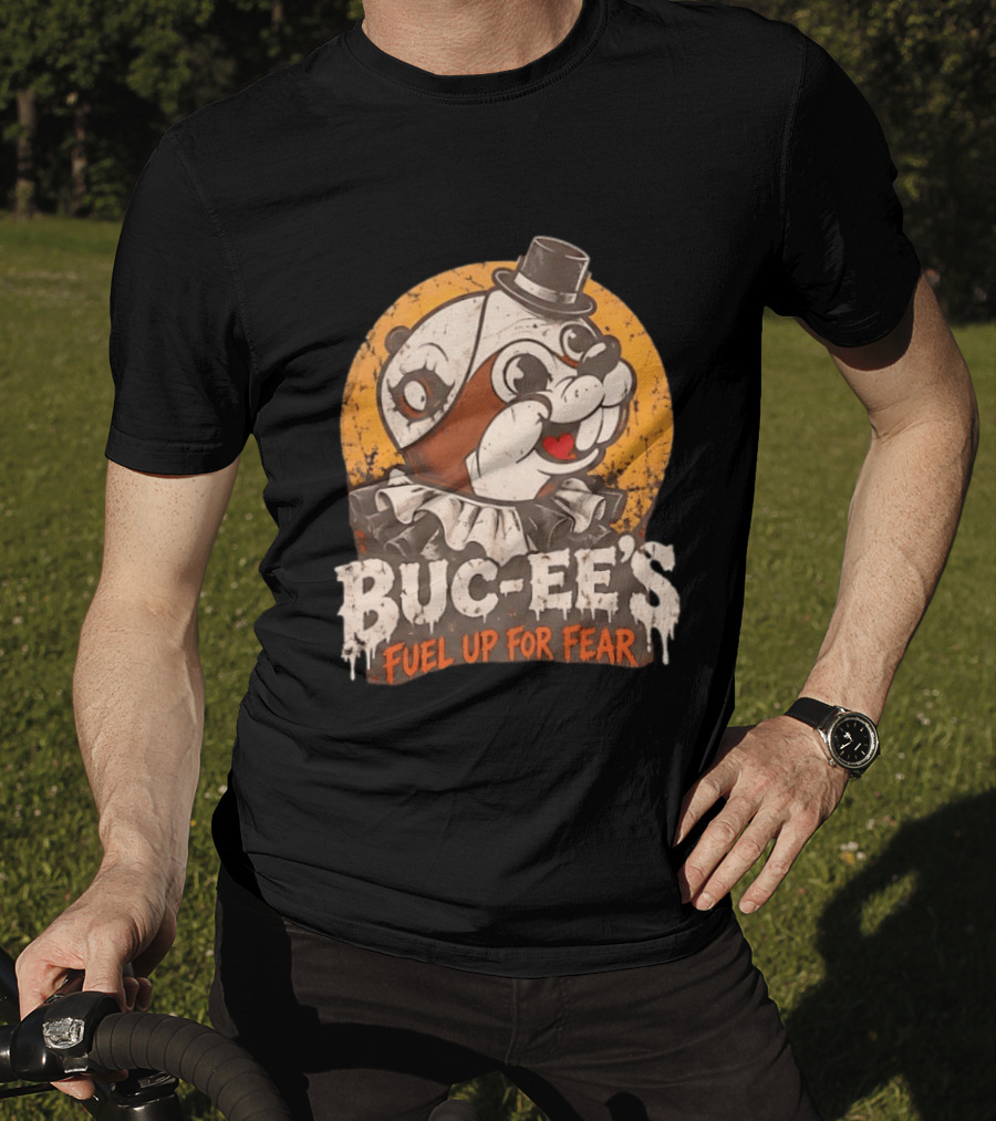 Buc Ee's Fuel Up For Fear Halloween Creepy Clown T-Shirt
