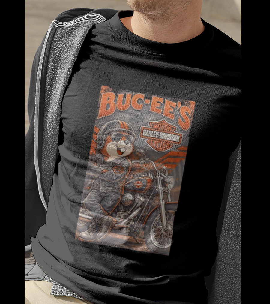 Buc Ee's Motor Cycles Harley Davidson Vintage Biker T-Shirt