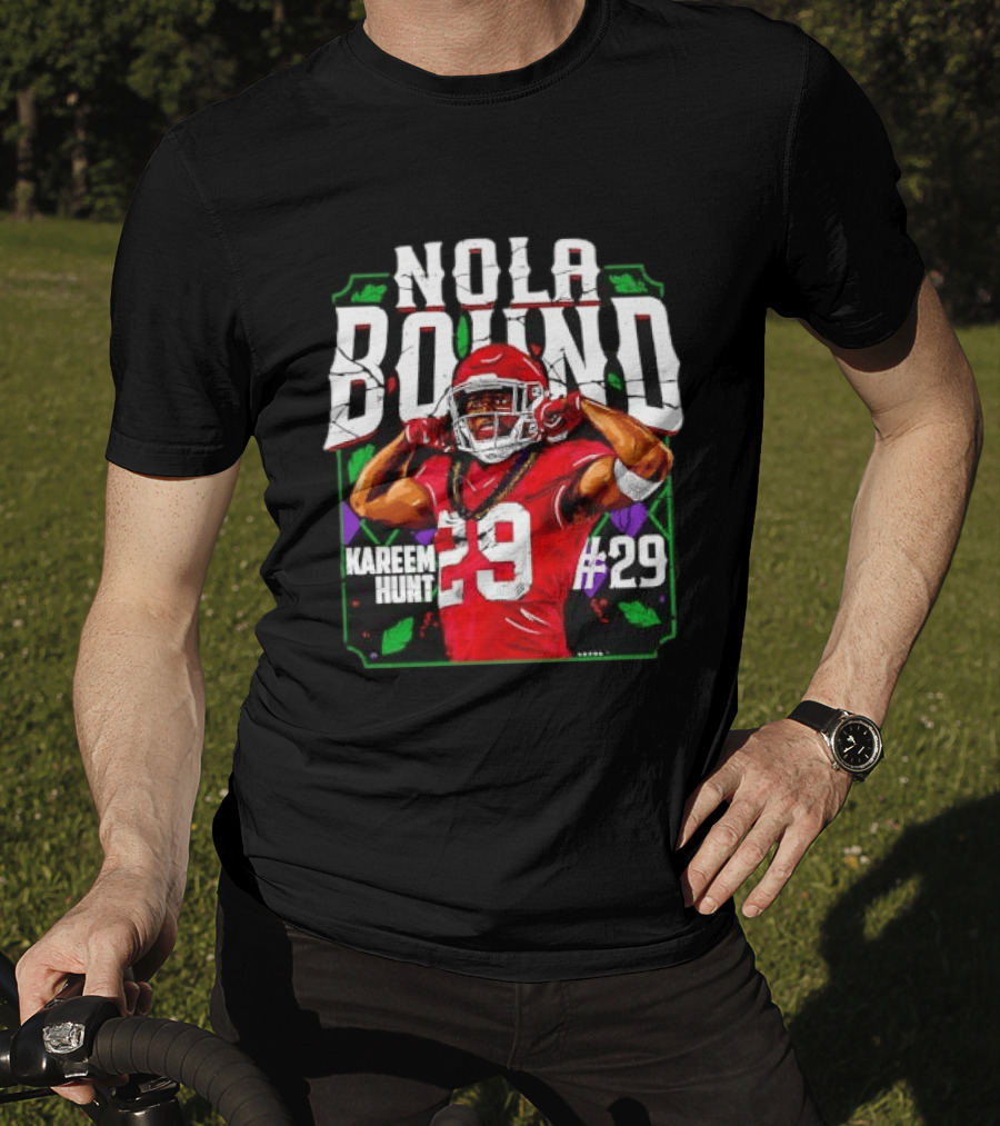 NOLA Bound Kareem Hunt Kansas City Chiefs #29 Jersey Football T-Shirt