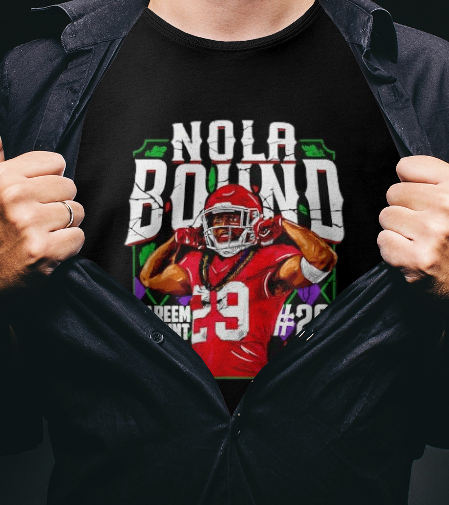 NOLA Bound Kareem Hunt Kansas City Chiefs #29 Jersey Football T-Shirt