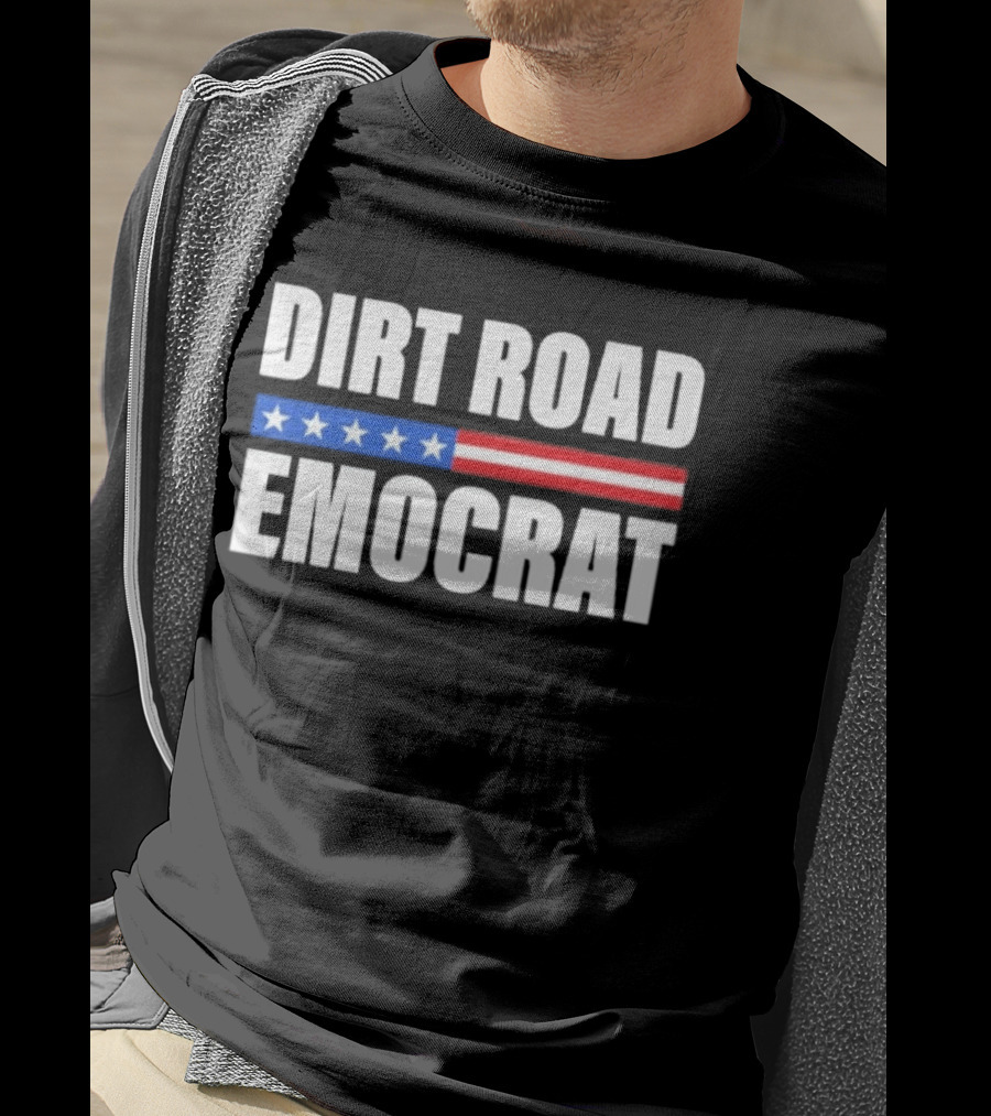 Dirt Road Democrat American Flag Stars Stripes T-Shirt