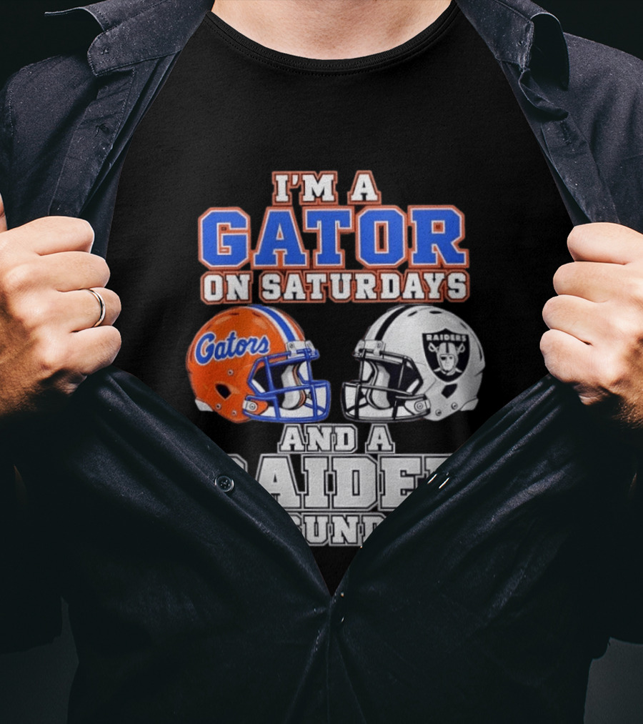 Gator Football Saturdays Raider Football Sundays T-Shirt