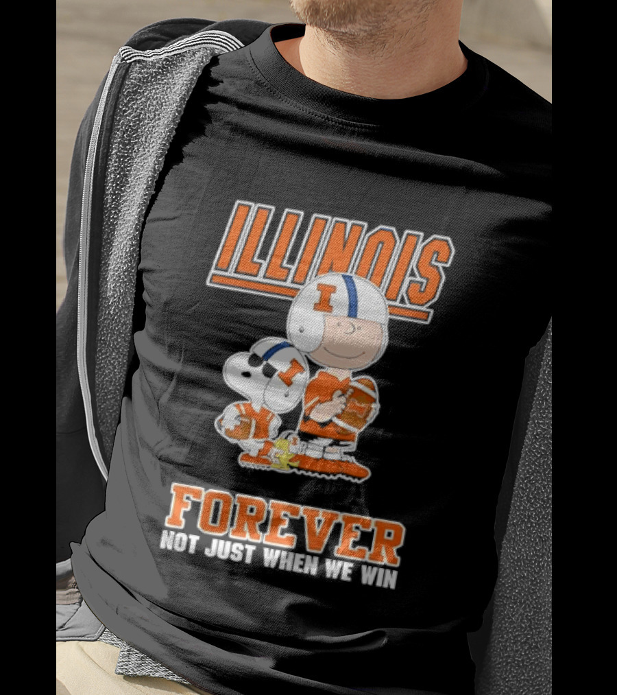 Illinois Fighting Illini Charlie Brown Forever Not Just When We Win T-Shirt