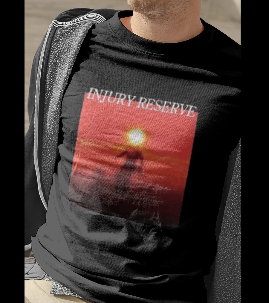 INJURY RESERVE Album Cover Red Sun Scene T-Shirt
