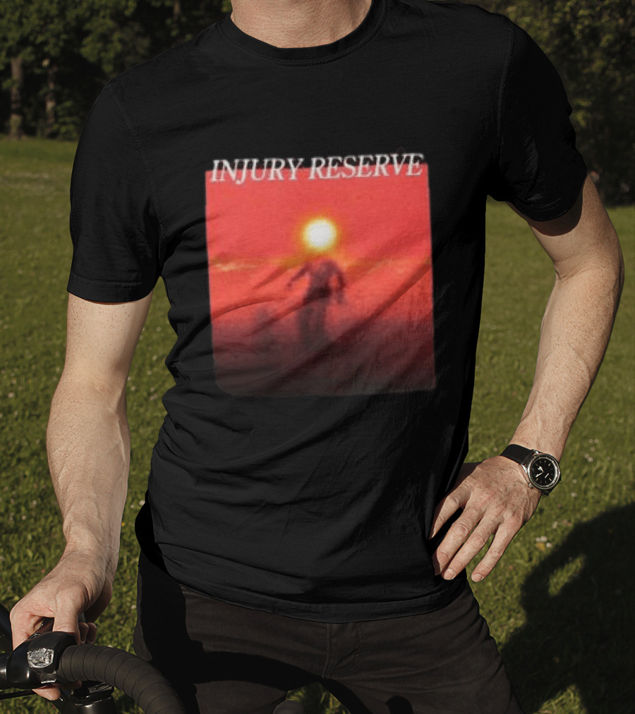 INJURY RESERVE Album Cover Red Sun Scene T-Shirt