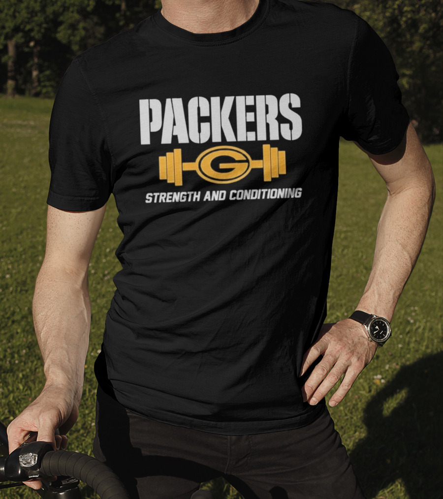 Packers Strength And Conditioning G Logo Barbell Fitness T-Shirt