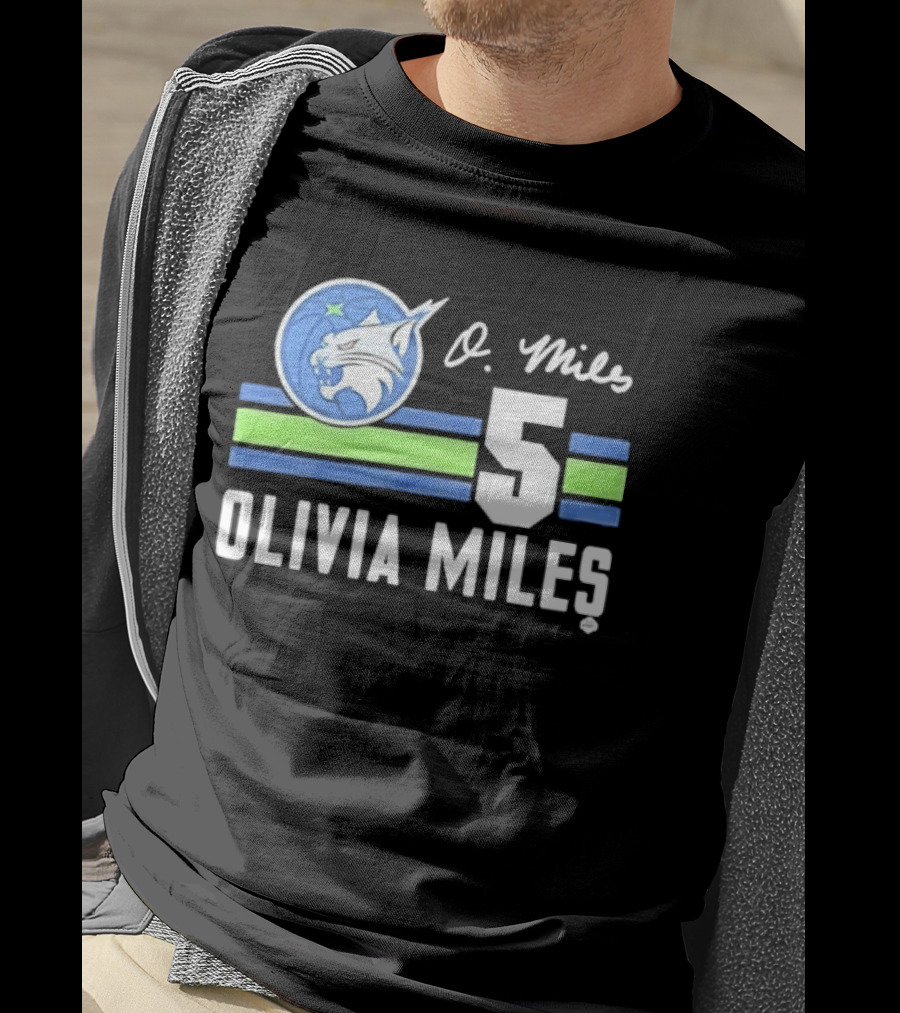 Minnesota Lynx Olivia Miles 5 WNBA Basketball Fan Gear T-Shirt