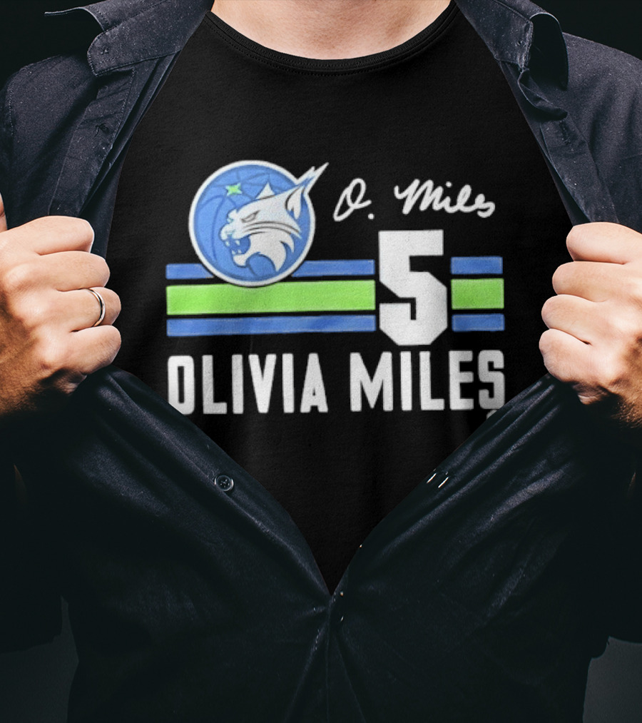 Minnesota Lynx Olivia Miles 5 WNBA Basketball Fan Gear T-Shirt