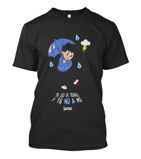 Sad Girlz Store Sadgirlz Give You Everything Blue Umbrella Raindrops T-Shirt