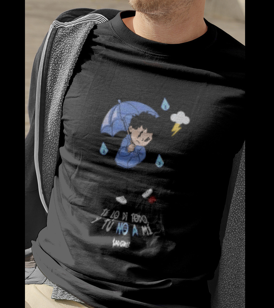 Sad Girlz Store Sadgirlz Give You Everything Blue Umbrella Raindrops T-Shirt