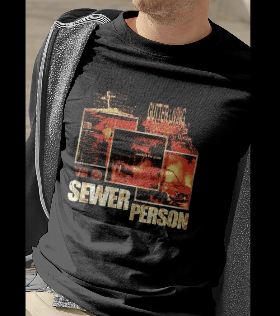 Sewer Person Gutter Living Behind The Grave Danger Warning T-Shirt