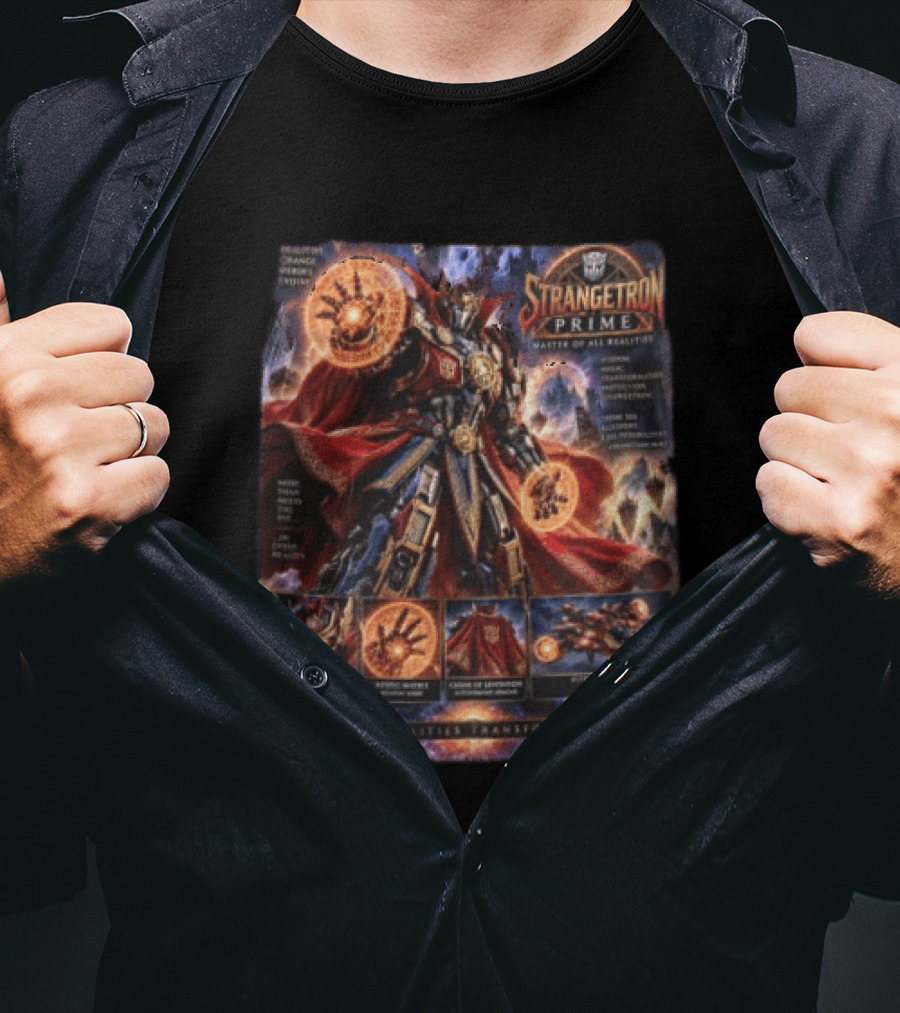 Strangetron Prime Master Of All Realities Realities Transform Mystic Master Crown Of Leviathos Eye Of Paradox T-Shirt
