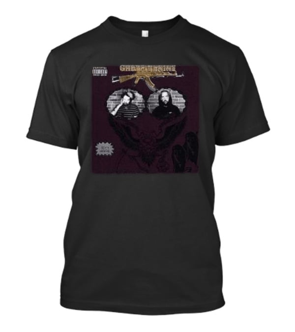 Suicideboy Store Stop Staring At The Shadows Album Cover G.R.E.Y.G.O.D.S Parental Advisory Explicit Content T-Shirt