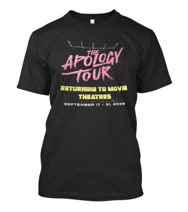 The Apology Tour Returning To Movie Theatres September 17 21 2026 Pink Synthwave Grid T-Shirt