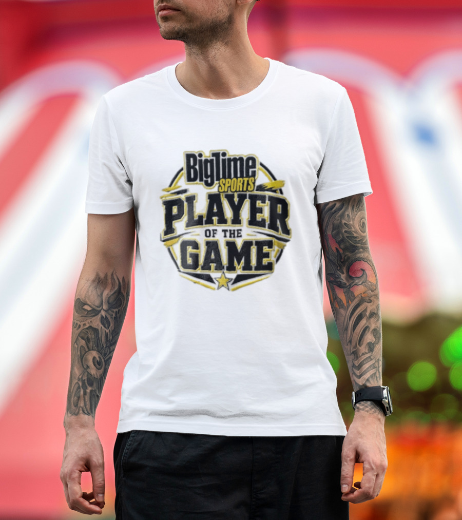 Bigtime Sports Player Of The Game Star Yellow Frame T-Shirt