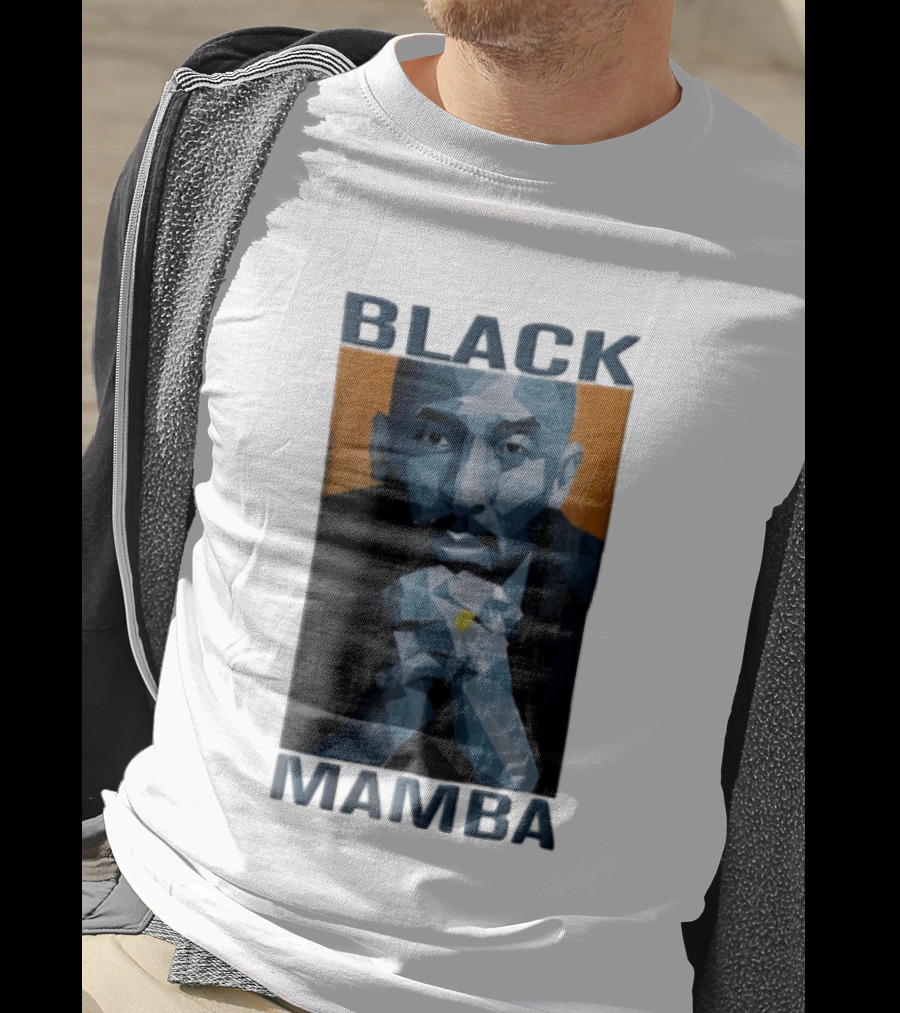Black Mamba Low Poly Geometric Hands Clasped Orange T-Shirt