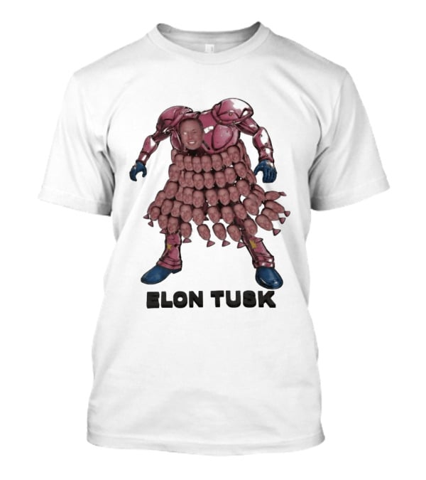 Elon Tusk Bootleg Collage Meme Unique Robot Face Fusion T-Shirt