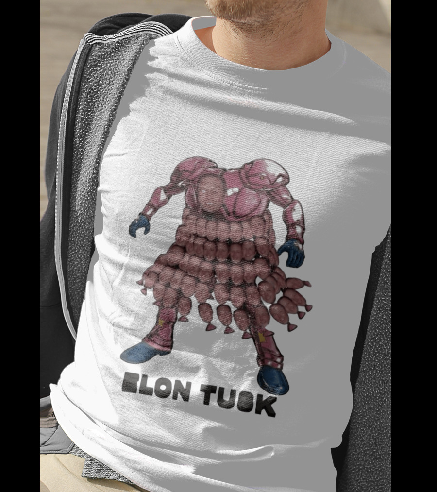Elon Tusk Bootleg Collage Meme Unique Robot Face Fusion T-Shirt