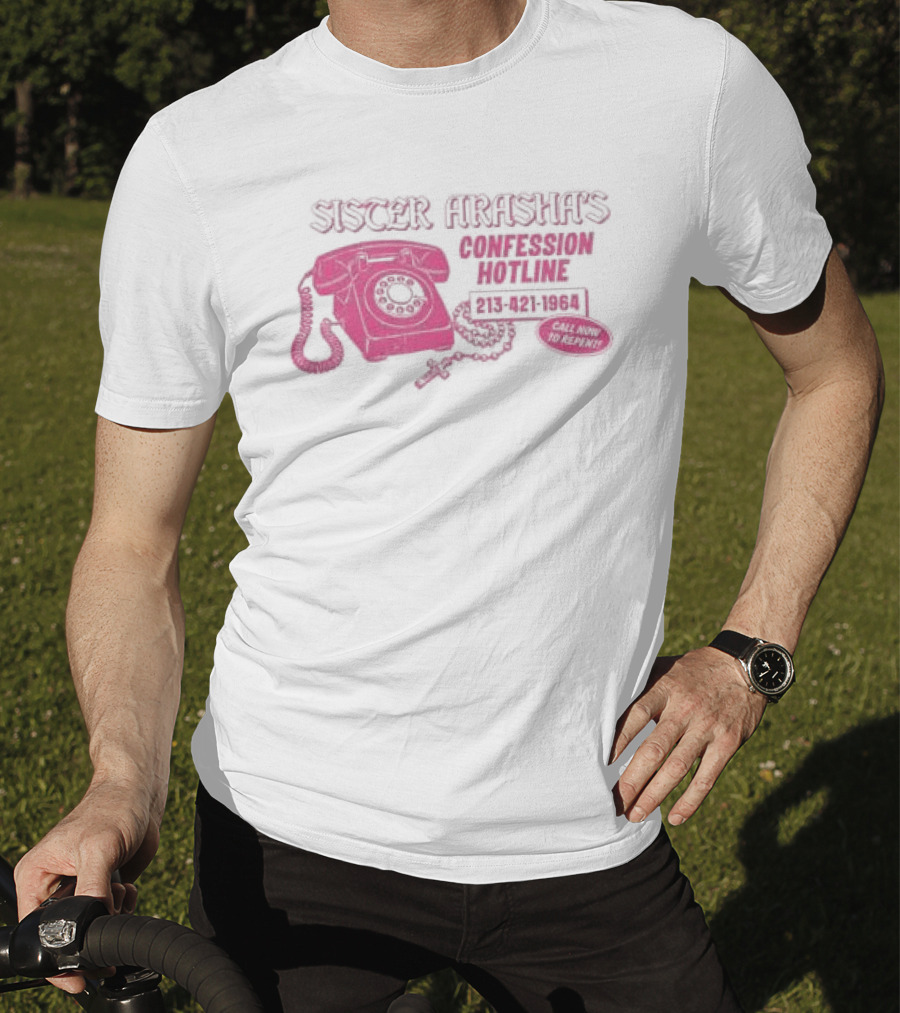 Sister Arasha Confession Hotline Fesspool Shop Pink Crop Tank T-Shirt
