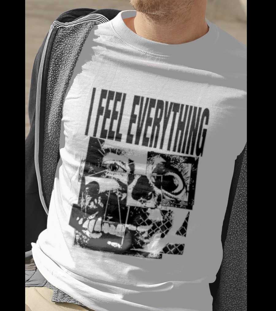 I Feel Everything Horror Skull Face T-Shirt
