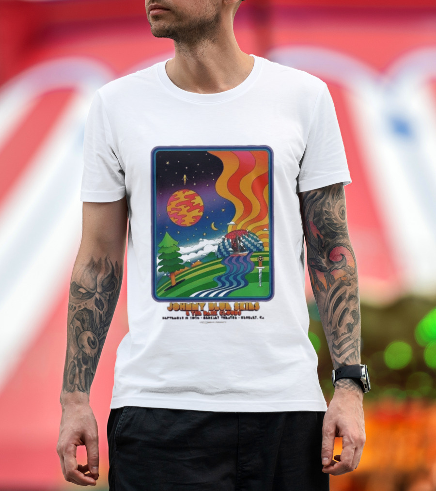 Johnny Blue Skies And The Dark Clouds Greek Theatre Berkeley CA September 15 2026 Event Psychedelic T-Shirt