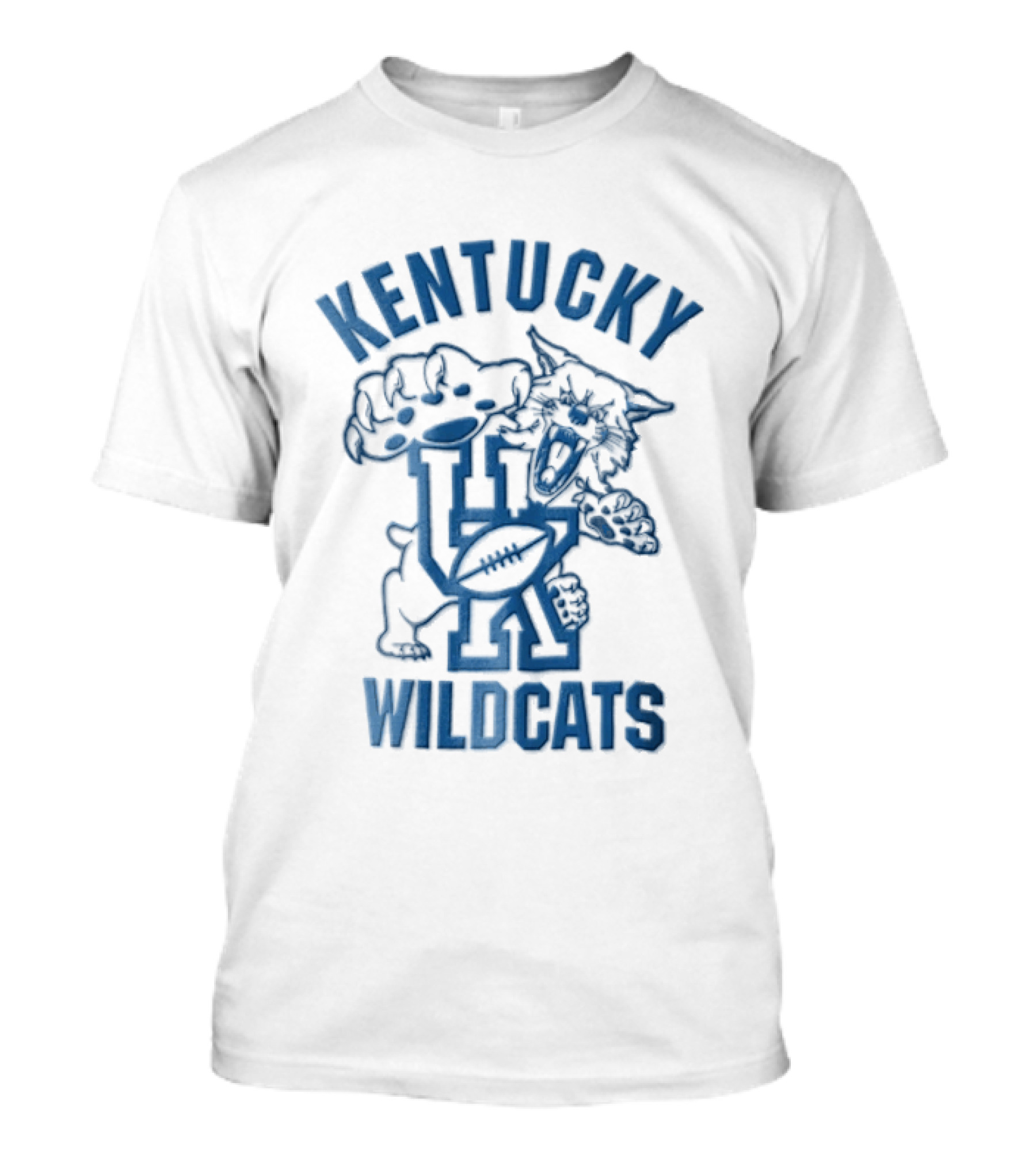 Kentucky Wildcats Roaring Big Paw Monogram UK Football T-Shirt