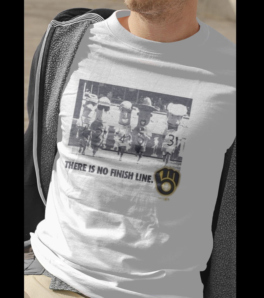 Milwaukee Brewers There Is No Finish Line Glove T-Shirt