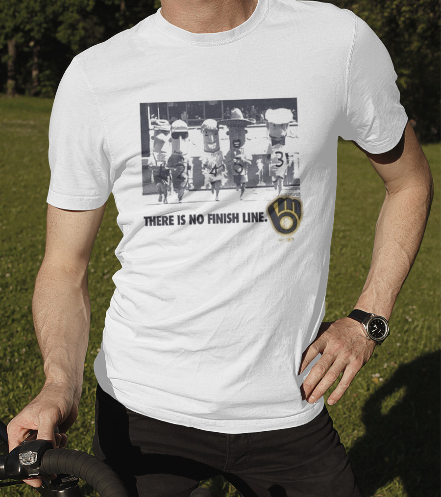 Milwaukee Brewers There Is No Finish Line Glove T-Shirt