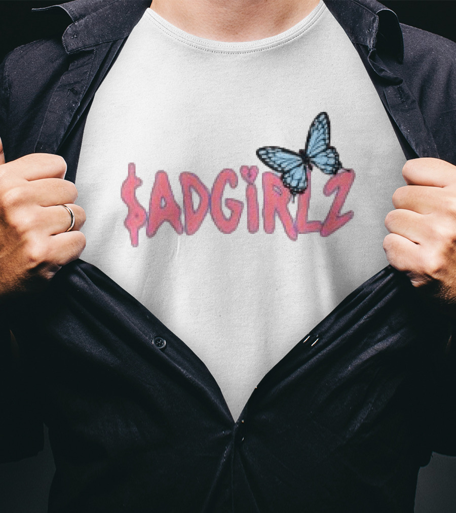 Sad Girlz Store Sadgirlz Spring Butterfly Pink T-Shirt