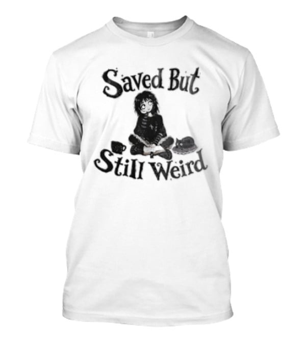 Saved But Still Weird Girl Reading With Cat T-Shirt