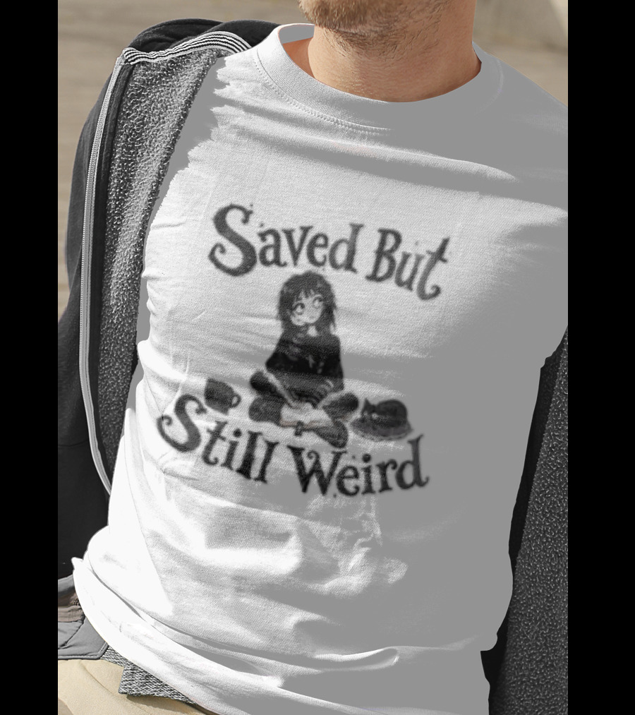 Saved But Still Weird Girl Reading With Cat T-Shirt
