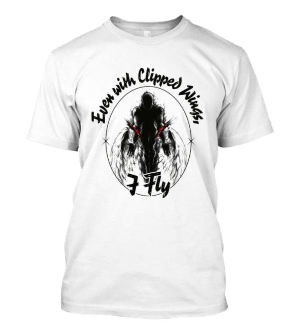 Even With Clipped Wings I Fly Dark Silhouette And Red Eyes T-Shirt