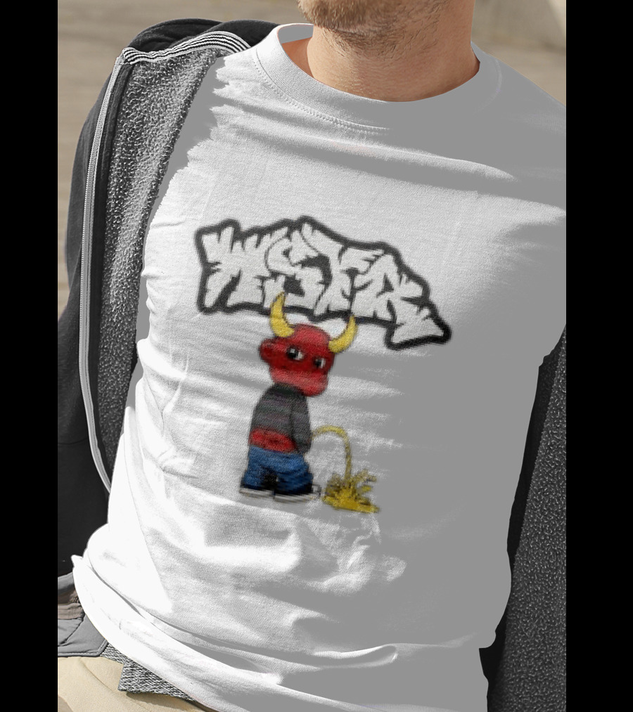 Wstr Store Wstr Devil Graffiti Red Devil Cartoon T-Shirt