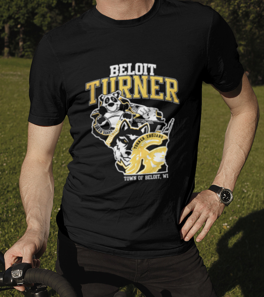 Beloit Turner Trojans Wisconsin Mascots Wolf Trojan Town Of Beloit WI T-Shirt