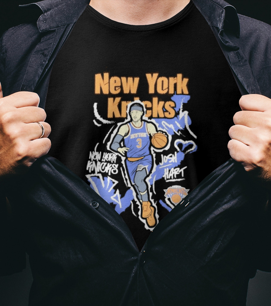 New York Knicks Josh Hart Chalked Up Basketball Player T-Shirt
