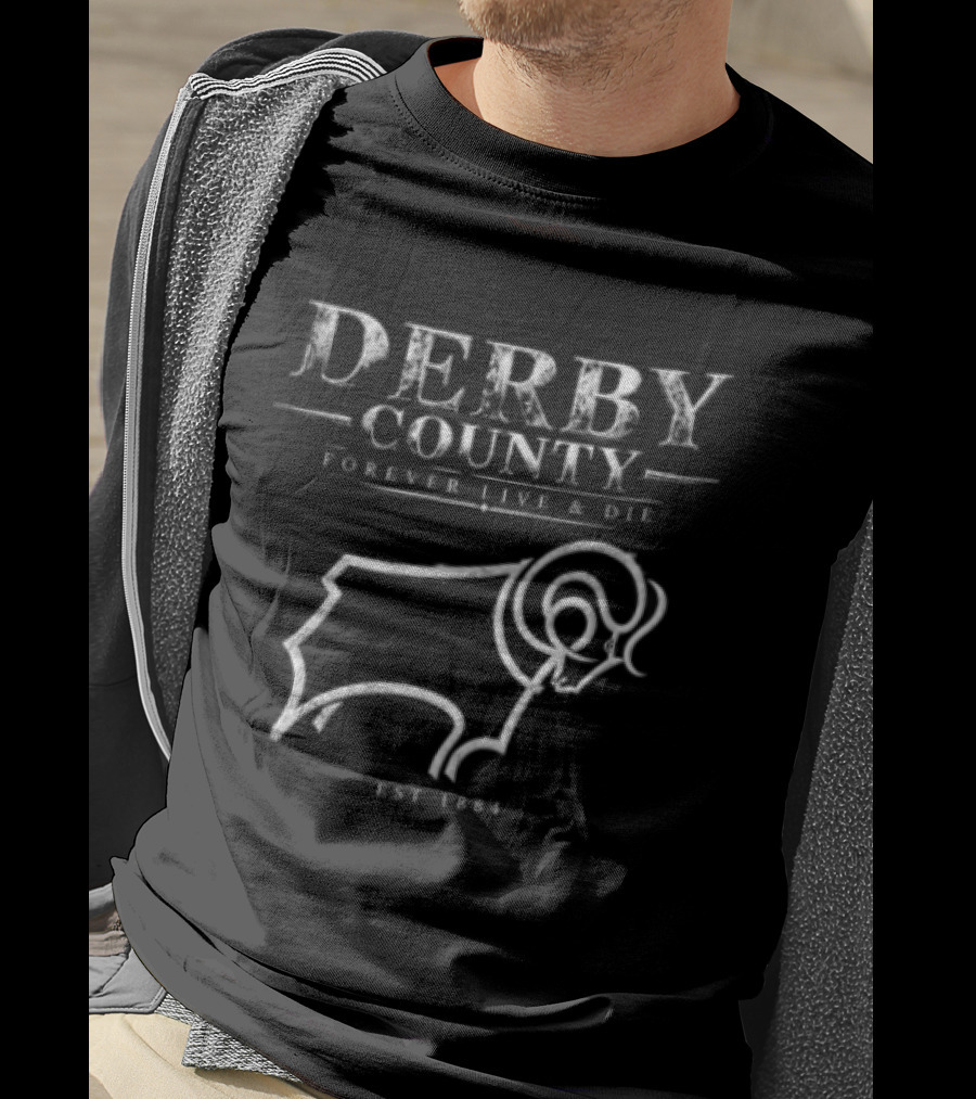 Derby County Forever Team Ram Est 1884 Crest T-Shirt