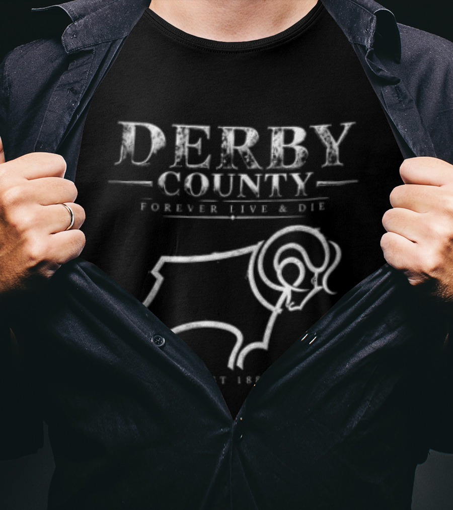 Derby County Forever Team Ram Est 1884 Crest T-Shirt