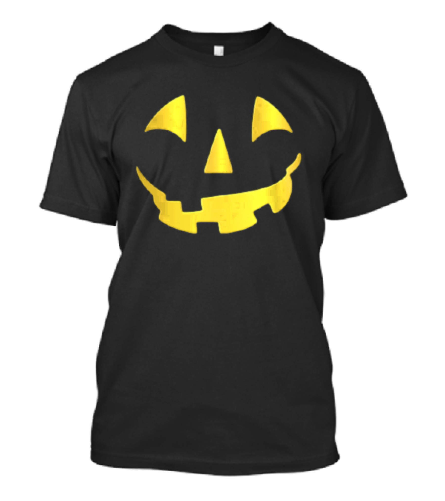 Glowing Metallic Gold Jack O Lantern Pumpkin Face T-Shirt