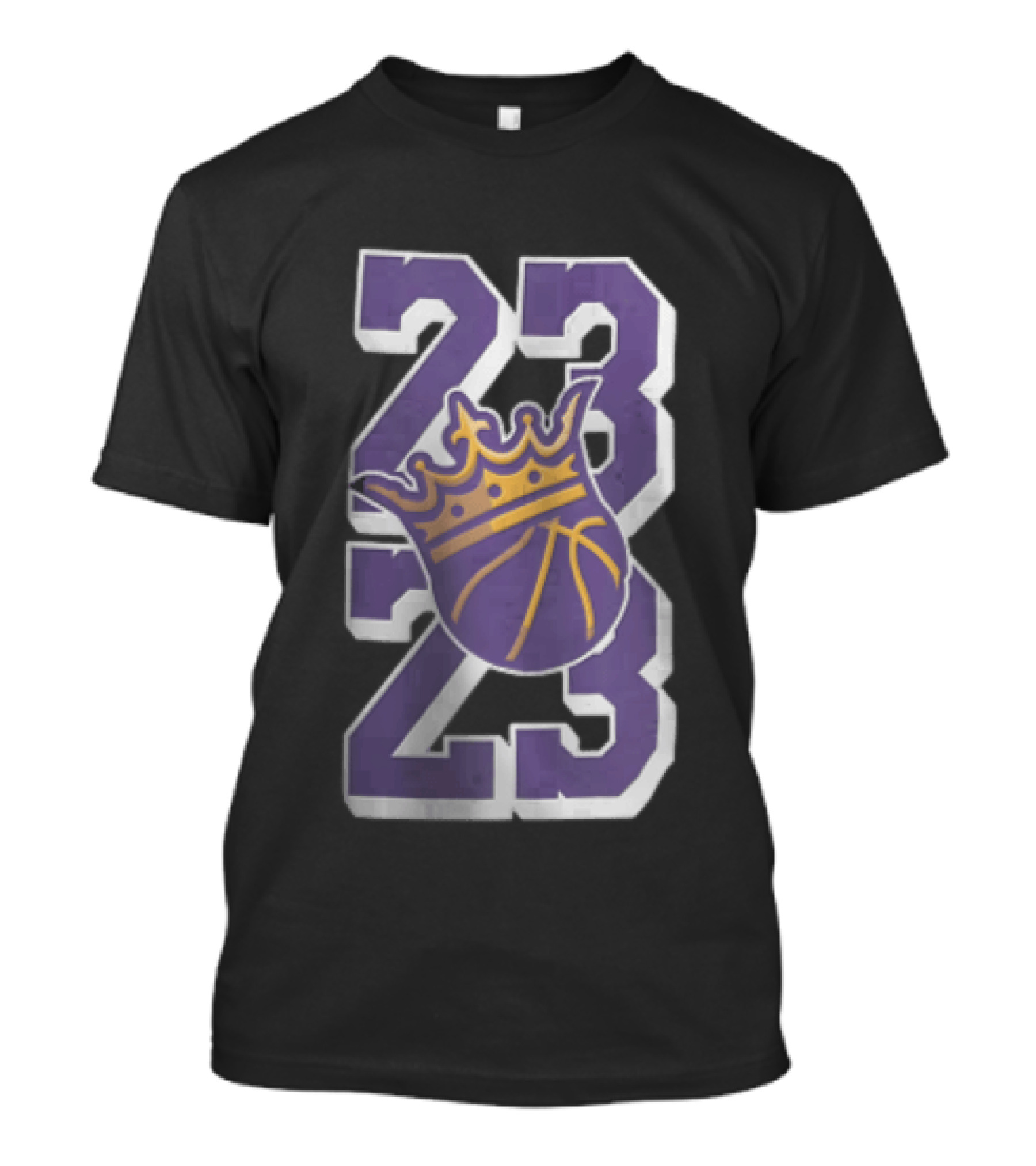 Sacramento Kings NBA 23 Crown Purple Basketball T-Shirt
