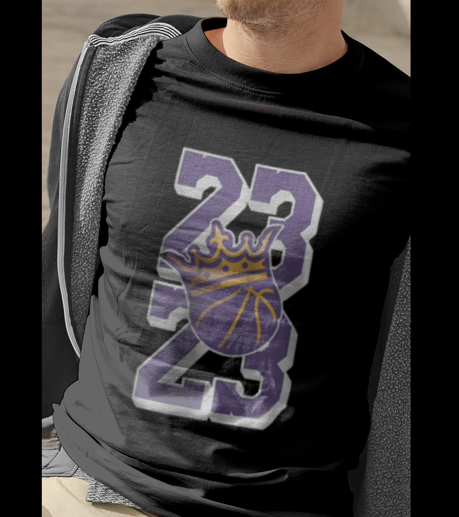 Sacramento Kings NBA 23 Crown Purple Basketball T-Shirt