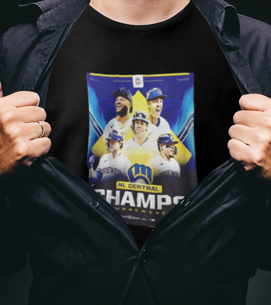 NL Central Champs Brewers Postseason Milwaukee Brewers Fan Gear 2026 T-Shirt