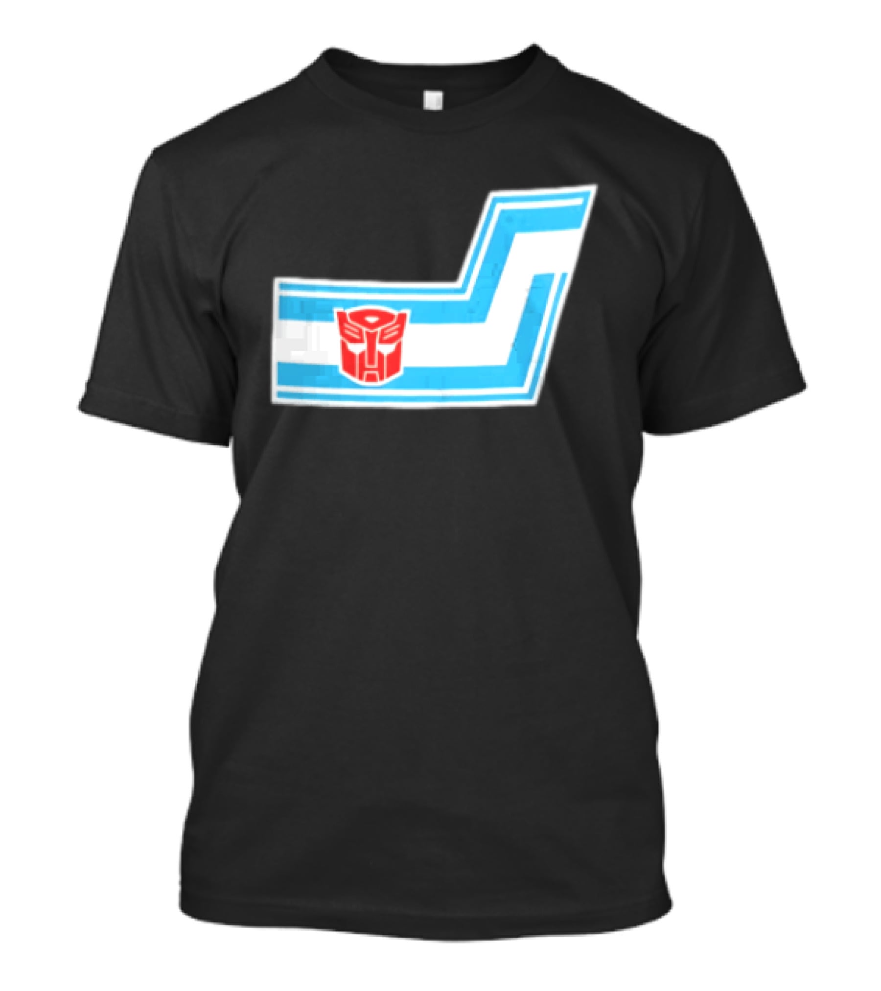 Transformers Autobots Red Insignia Blue White Racing Stripes Chevron Stickers T-Shirt